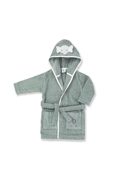 Gezenbebe Hero Kahraman Kapüşonlu Havlu Bebek Çocuk Bornozu Elephant