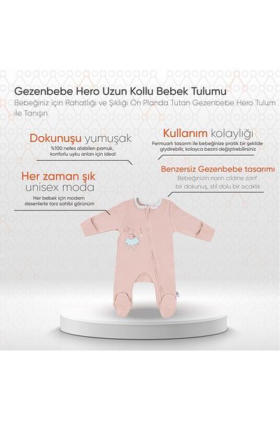 Gezenbebe Hero Bunny Baby Jumpsuit - Long Sleeve