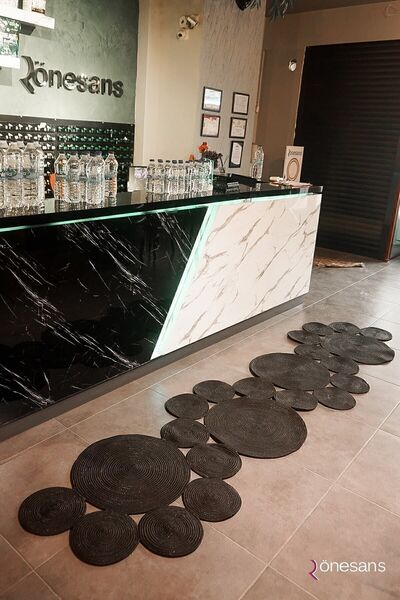 Genel Markalar Hasır Jüt Bej Damalı Yolluk Halı Kilim,