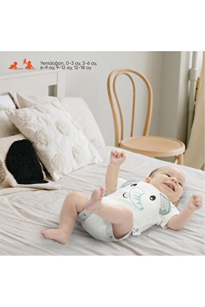 Gezenbebe Hero Elefant Patterned Embroidered Short Sleeve Body for Babies