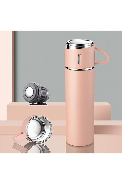 Onetick 500 Ml Stainless Steel Thermos Set with 3 Cups
