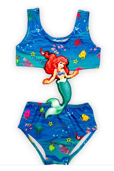 Lolliboomkids Girl's Cartoon Character Figured Swimsuit - Mermaid - Mermaid