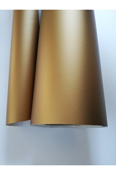 Turcoat Mat Altın Dekoratif Dolap Kaplama Folyosu Yapışkanlı 122 Cm X 1 Mt