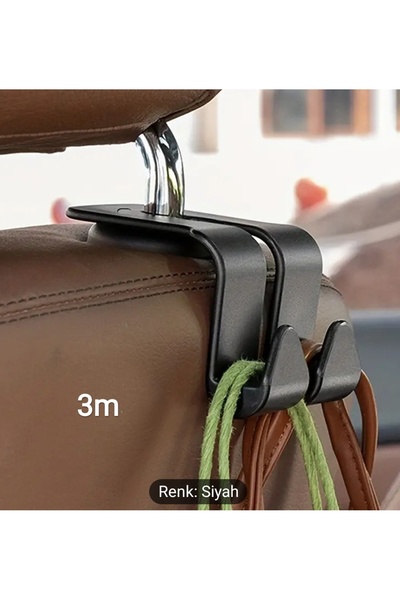 Dogant 3m 1 قطعة السيارات المقعد الخلفي هوك اللوح الأمامي شماعات حقيبة الكمبي...