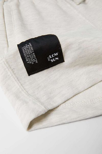 Lolliboomkids New Season Label Detailed Gray / Black Color Cotton Bermuda Shorts Low Sun