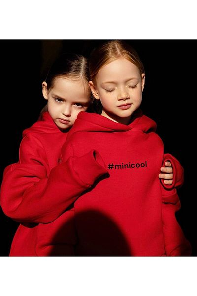 Lolliboomkids Unisex Kids Embroidered Slogan Oversize Bottom Top Set Hooded 3 Thread Raster Hash