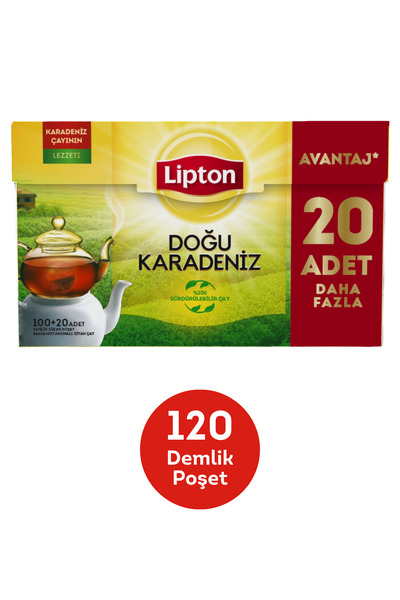 Lipton Doğu Karadeniz Bergamot Aromalı Demlik Poşet Çay 120li