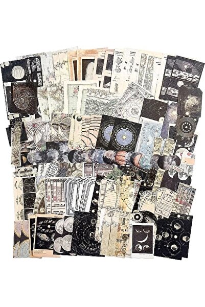 SF SCRAPBOOK KIRTASİYE 200 Parça Uzay Temalı Scrapbook / Scrapbooking / Journ...