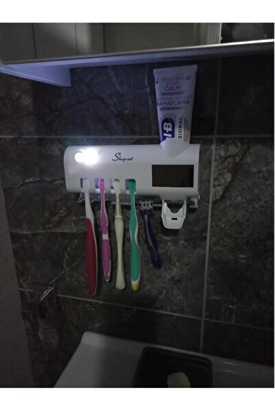 Genel Markalar Dezenfeksiyon Diş Fırçası Tutucu Otomatik Diş Macunu Sıkma Beyaz Fv-568