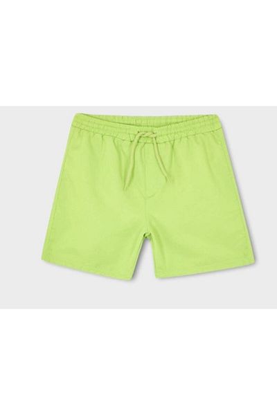 Lolliboomkids New Season Label Detailed Gray / Black Color Cotton Bermuda Shorts Low Sun