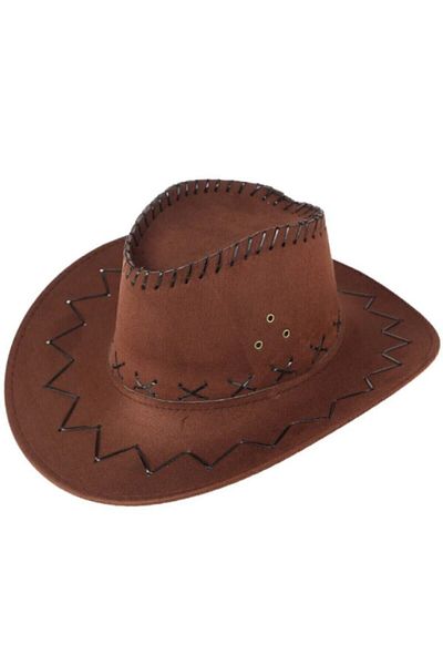 İşnar Moda Adult Nubuck Cowboy Hat with Lace