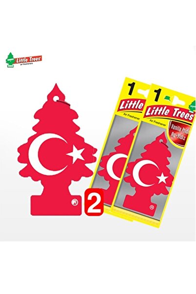 Little Trees Orijinal Türk Bayrağı Ay Yıldız Car Freshener Kağıt Koku 2 Adet