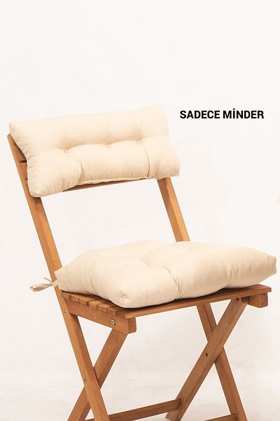 Meya Dekor Bistro Cushion - Back and Seat Cushion for Single Chair - Cream