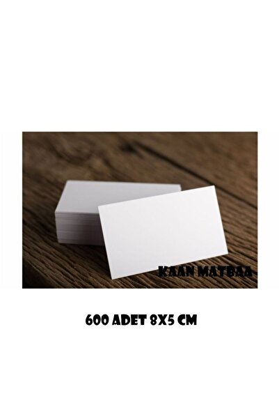 Genel Markalar 600 Adet 300 gr Selefonsuz 8x5 Cm Boş Baskısız Kartvizit