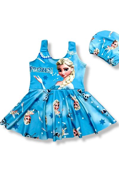 Lolliboomkids Girl's Skirted Swimsuit Set and Bonnet