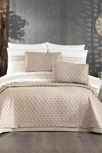 Çeyiz Diyarı Manchester 9 Piece Dowry Set - Mink