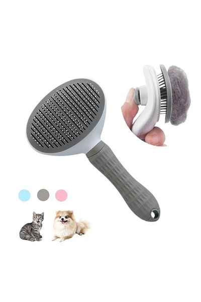 OnePets Cat Dog Large Size Hair Collection Comb with Automatic Buttons