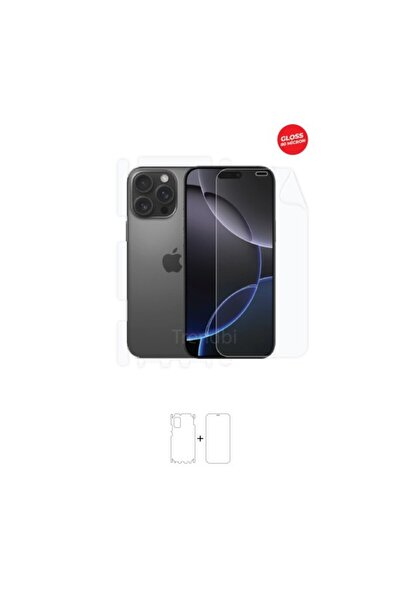 Wrapsol iPhone 16 Pro Max 360° Full Body Ekran Koruyucu Kaplama Ön Arka Yan D...