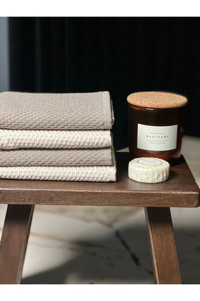 Plume Ceramic Home Σετ πετσετών χεριών Plumehome Μπάνιου & Επισκεπτών & Κουζίνας & Προίκας - 30x50 - Σετ 4