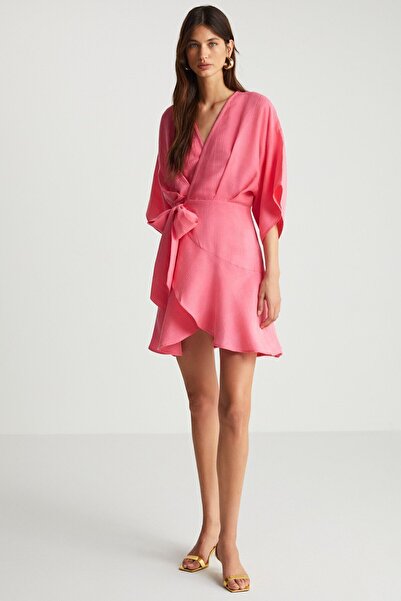 boneqa barcelona Pembe Kimono Elbise