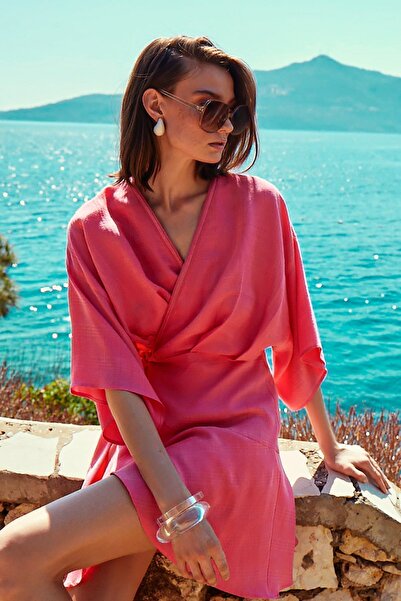 boneqa barcelona Pembe Kimono Elbise