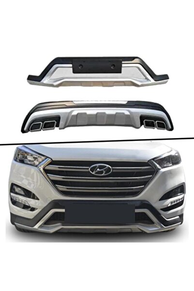 PLUSOTOTUNİNG Plus Oto Aksesuar Hyundai Tucson 2015-2018 Uyumlu Ön Arka Tampon Ek Koruma Difüzör