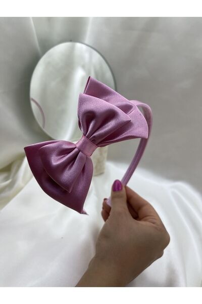 modernist Pembe Çift Kurdale Fiyonk Lohusa Tacı