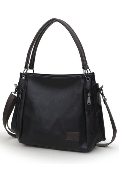 Cappadocia Vintage 3232 Nová dámská kabelka Phaselis Smoke Black z umělé kůže přes rameno, ležérní kabelka do ruky s kapsami, crossbody