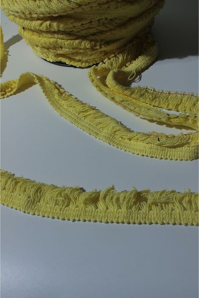 ÖZPAŞ TEKSTİL VE AKSESUAR 3cm Yellow Tassel Ribbon - 5 m