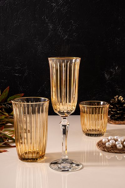 MEST 12 Piece Joy Model Water and Soft Drink Cup Set - Elegance and Multi-Purpose