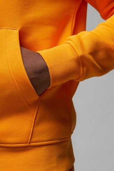 Nike Jordan Flight MVP Graphic Fleece Pullover Hoodie Erkek Turuncu Sweatshirt