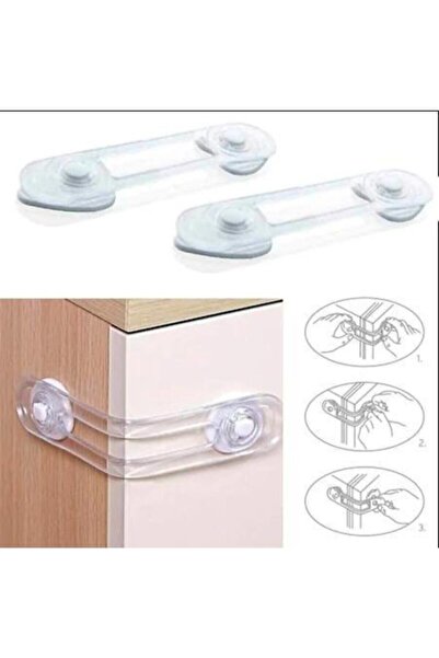 Nobel Bebek Çekmece Dolap Güvenlik Kilidi Çok Amaçlı 2 Adet 11 Cm