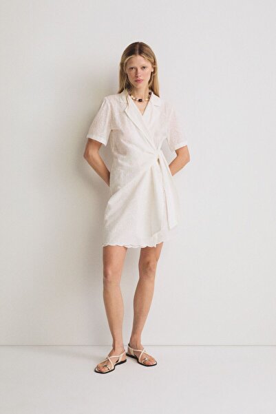 Pilea Μίνι φόρεμα από βαμβακερό κέντημα