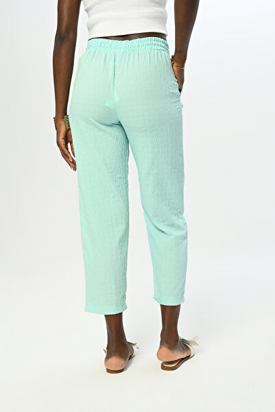 Orfeo Negro Comfortable PatterneD Women's Trousers - PatterneD, Rubber Waist, SoliD Color