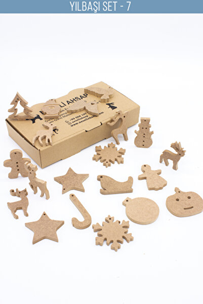 na neşeli ahşap Yılbaşı süsü çocuk okul öncesi etkinlik Yılbaşı ağacı dekoru ...