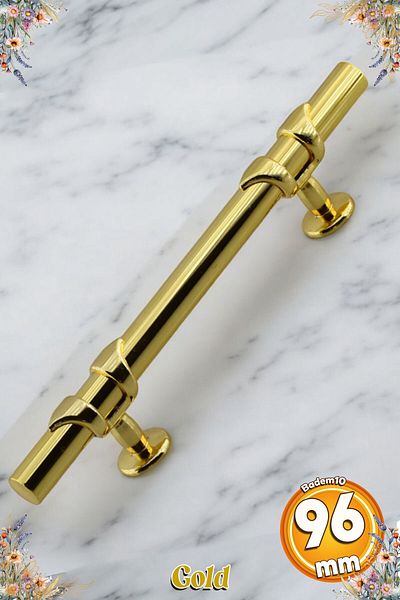 Badem10 Mâner metalic cu pique din aur 96 mm-9,6 cm Mobilier Bucătărie Sertar Dulap Dulap Mânere Mâner Mâner Aur
