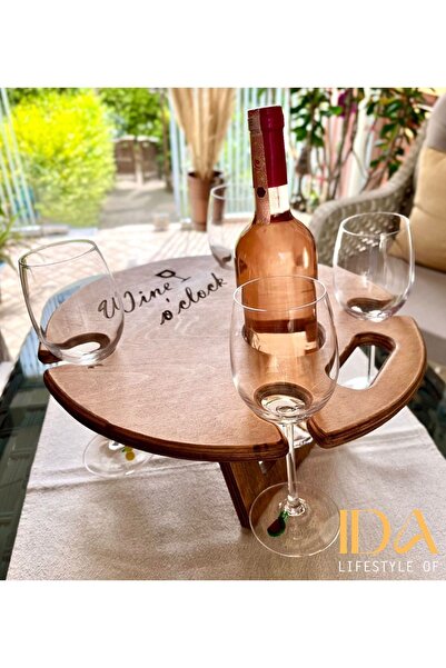 idalife Şarap Masası, Bahçe Masası, Taşınabilir Masa, Piknik Masası, Sehpa