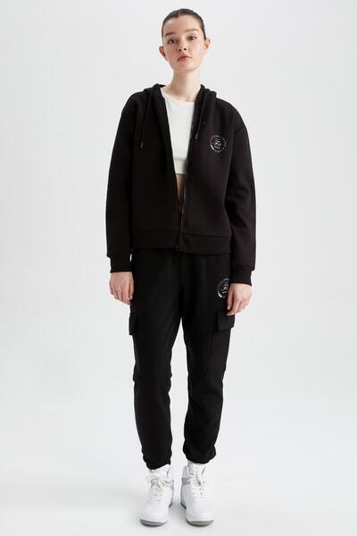 DeFacto Oversize mikina na zip s kapucí - Z3723Az22Wn