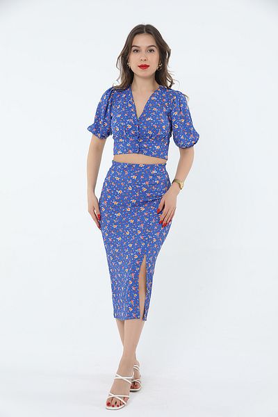 Pattaya Women's Blouse Skirt Bottom Top Set P24S191-4731