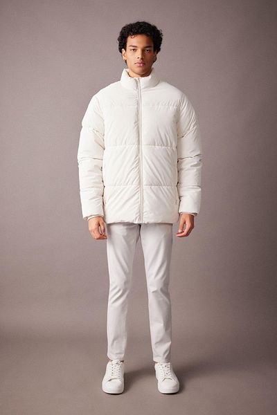 DeFacto Regular Fit Stand Collar Lined Puffer Jacket with Zipper Pockets A3665Ax23Wn