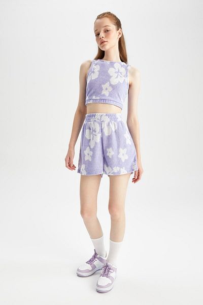 DeFacto Coole gemusterte Mini-Shorts Handtuch mit Taschen - Y2248az22sm