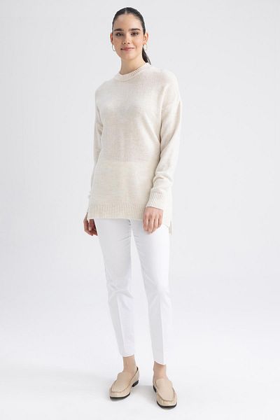 DeFacto Relaxed Cut Crew Neck Sweater Tunic - Y3635Az22Wn
