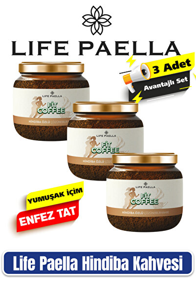 Life Paella 3 Adet Hindiba Kahvesi Detox Kahve 3x 150 gr