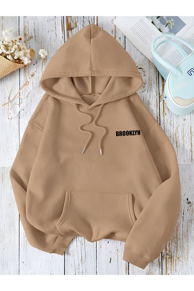 Revasser Φούτερ BROOKLYN Unisex Oversize Βαμβακερή κουκούλα - Πολύχρωμη και ειδική στάμπα