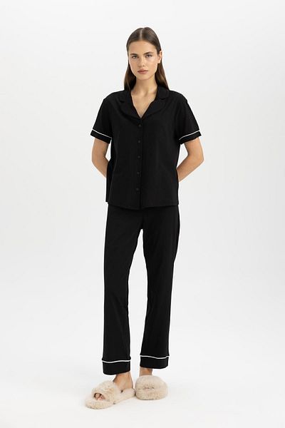 DeFacto Set pijamale cu mânecă scurtă Fall In Love Regular Fit D0917ax24sm