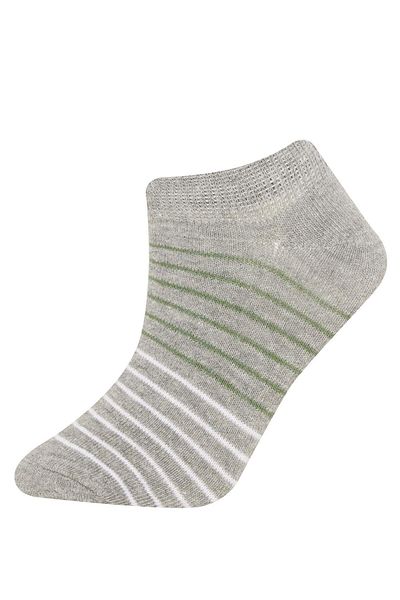 DeFacto Boy's 3-Piece Cotton Striped Booties Socks 3162671