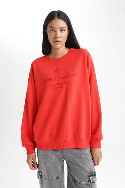 DeFacto Tenká mikina Relax Fit Crew Neck B1714ax23au