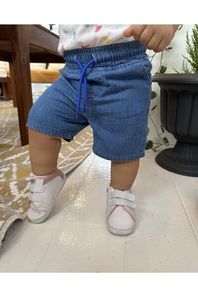 minny max Kopya - Beli Komple Lastikli Çocuk Kot Şort