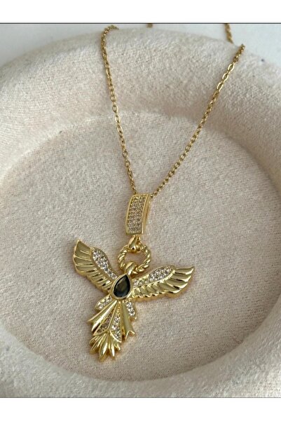 zeynep Z&D Accessory 316L Gold Çelik Anka Kuşu Kolye