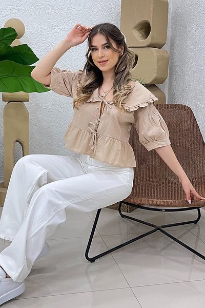 Pattaya Women's Tie Short Sleeve Shirt P24S191-2113
